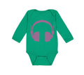 Long Sleeve Bodysuit Baby Headphones Dj Music Style C Boy & Girl Clothes Cotton