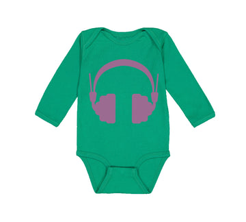 Long Sleeve Bodysuit Baby Headphones Dj Music Style C Boy & Girl Clothes Cotton