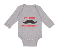 Long Sleeve Bodysuit Baby I'M Your Huckleberry Boy & Girl Clothes Cotton