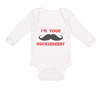 Long Sleeve Bodysuit Baby I'M Your Huckleberry Boy & Girl Clothes Cotton