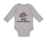 Long Sleeve Bodysuit Baby I'M Your Huckleberry Boy & Girl Clothes Cotton