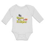 Long Sleeve Bodysuit Baby Grandpa Firefighter Profession Vehicle Cotton - Cute Rascals