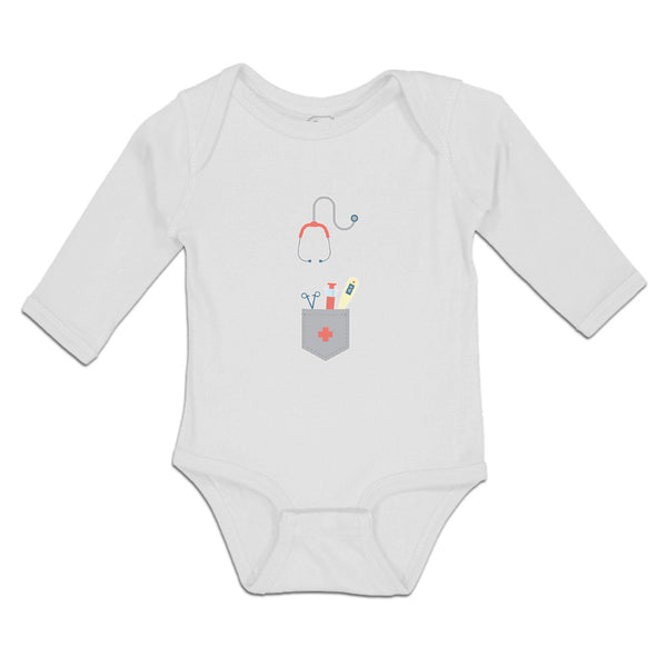 Long Sleeve Bodysuit Baby Doctor Costume with Medical Equipment and Stethoscope - Cute Rascals