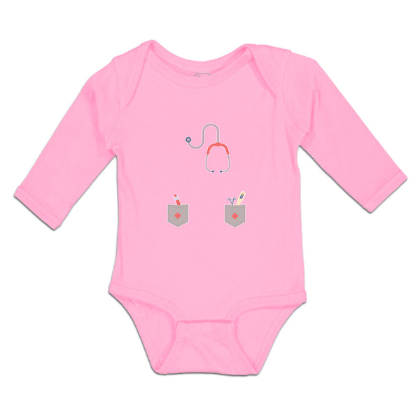 Long Sleeve Bodysuit Baby Doctor Costume with Medical Equipment and Stethoscope - Cute Rascals