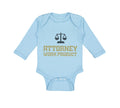 Long Sleeve Bodysuit Baby Attorney Work Product Style C Funny Humor Cotton