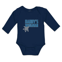 Long Sleeve Bodysuit Baby Daddy's Wingman Airplane Boy & Girl Clothes Cotton - Cute Rascals