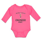 Long Sleeve Bodysuit Baby My Mom Is The Best Engineer Ever. Boy & Girl Clothes