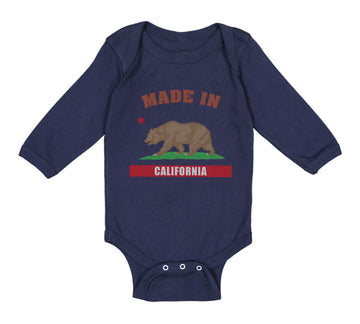 Long Sleeve Bodysuit Baby Made in California Boy & Girl Clothes Cotton