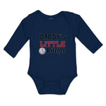 Long Sleeve Bodysuit Baby Daddy's Little Picther Sport Baseball Cotton - Cute Rascals