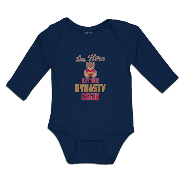 Long Sleeve Bodysuit Baby Im Let Dynasty Begin Toy Teddy Bear Heart Cotton