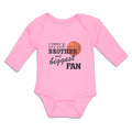 Long Sleeve Bodysuit Baby Little Brother and Biggest Fan Basketball Sports