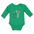 Long Sleeve Bodysuit Baby Eat. Sleep. Cheer. Repeat. Girl Cheering Cotton