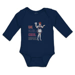 Long Sleeve Bodysuit Baby Eat. Sleep. Cheer. Repeat. Girl Cheering Cotton - Cute Rascals