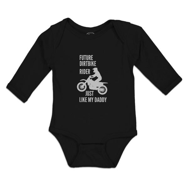 Long Sleeve Bodysuit Baby Dirtbike Rider Daddy Bike Riding Sport Cotton - Cute Rascals