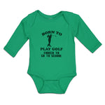 Born to Play Golf Forced to Go to School Hiting Stick Silhouette