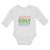 Long Sleeve Bodysuit Baby Daddy's Golf Buddy with Grass Sports Flag Cotton - Cute Rascals