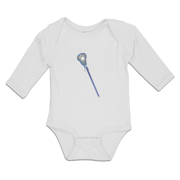 Long Sleeve Bodysuit Baby Lacrosse Stick and Ball Boy & Girl Clothes Cotton