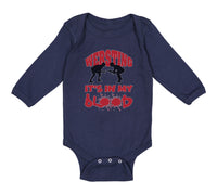 Long Sleeve Bodysuit Baby Wrestling Is in My Blood Sport Wrestling Style C