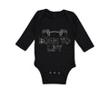 Long Sleeve Bodysuit Baby Born to Lift Gym Workout Boy & Girl Clothes Cotton