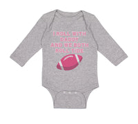 Long Sleeve Bodysuit Baby I Roll with Daddy and We Both Roll Tide Cotton