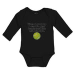 Long Sleeve Bodysuit Baby Grow Want Tennis My Grandpa. Sports Ball Cotton - Cute Rascals