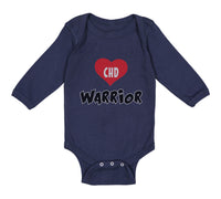 Long Sleeve Bodysuit Baby Chd Warrior Congenital Heart Disease Cotton - Cute Rascals