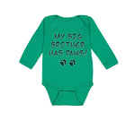 Long Sleeve Bodysuit Baby My Big Brother Has Paws Dog Lover Pet Cotton