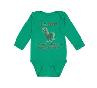 Long Sleeve Bodysuit Baby I'M Here... So When Does My Pony Arrive Funny Cotton