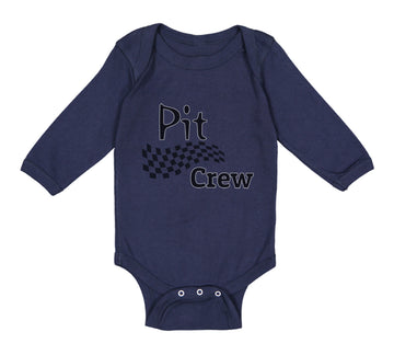 Long Sleeve Bodysuit Baby Pit Crew Car Auto Transportation Boy & Girl Clothes