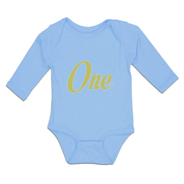 Long Sleeve Bodysuit Baby Golden 1 Birthday Celebration Age Boy & Girl Clothes