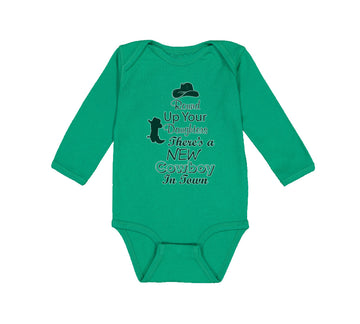 Long Sleeve Bodysuit Baby Round up Your Daughters There's A New Cowboy in Town