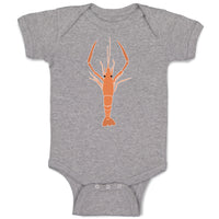 Baby Clothes Large Marine Lobster with Stalked Eyes Sealife Baby Bodysuits