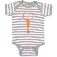 Baby Clothes Large Marine Lobster with Stalked Eyes Sealife Baby Bodysuits