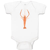Baby Clothes Large Marine Lobster with Stalked Eyes Sealife Baby Bodysuits