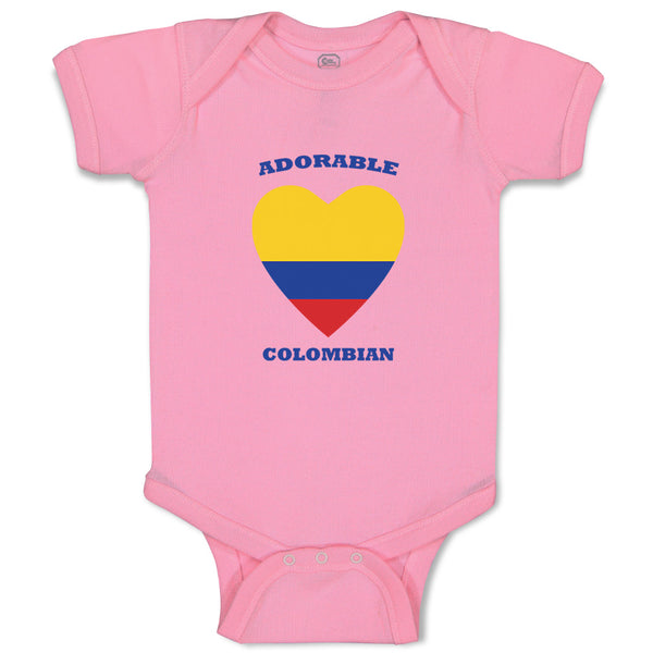 Baby Clothes Adorable Colombian Heart Countries Baby Bodysuits Boy & Girl Cotton