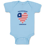 Baby Clothes Adorable Liberian Heart Countries Baby Bodysuits Boy & Girl Cotton