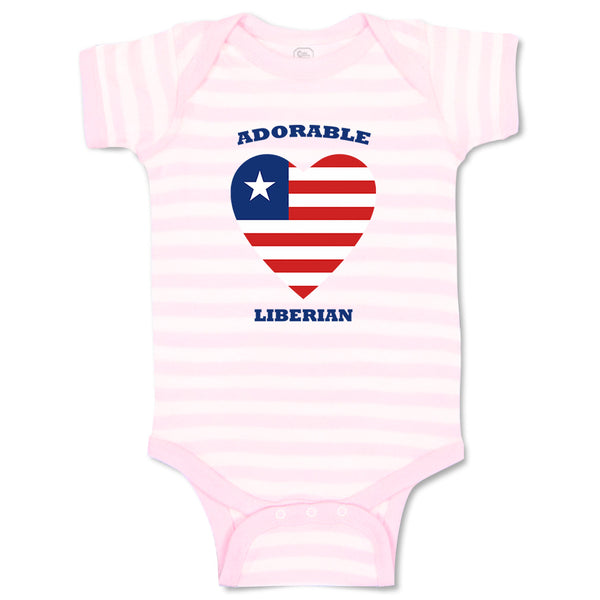 Baby Clothes Adorable Liberian Heart Countries Baby Bodysuits Boy & Girl Cotton