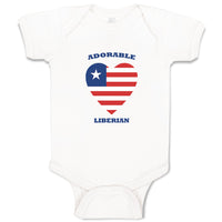 Baby Clothes Adorable Liberian Heart Countries Baby Bodysuits Boy & Girl Cotton