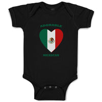 Baby Clothes Adorable Mexican Heart Countries Baby Bodysuits Boy & Girl Cotton