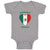 Baby Clothes Adorable Mexican Heart Countries Baby Bodysuits Boy & Girl Cotton