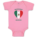 Baby Clothes Adorable Mexican Heart Countries Baby Bodysuits Boy & Girl Cotton