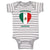 Baby Clothes Adorable Mexican Heart Countries Baby Bodysuits Boy & Girl Cotton