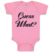Baby Clothes Guess What Question Mark Doubt Sign Baby Bodysuits Cotton