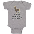 Baby Clothes Young Horse Is It Too Soon to Ask for A Pony Question Mark Sign