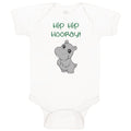 Baby Clothes Baby Hippopotamus Hip Hip Hooray Hippo Baby Bodysuits Cotton