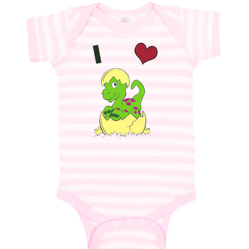 Baby Clothes Dinosaur Yellow Egg Shell Letter Heart Dinos Baby Bodysuits Cotton