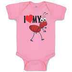 Baby Clothes I Love My Ant Membrane Winged Insect Baby Bodysuits Cotton