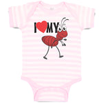 Baby Clothes I Love My Ant Membrane Winged Insect Baby Bodysuits Cotton