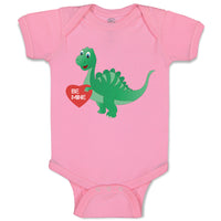 Baby Clothes Valentine Dragon Be Mine Dinosaurs Dino Trex Baby Bodysuits Cotton