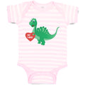 Baby Clothes Valentine Dragon Be Mine Dinosaurs Dino Trex Baby Bodysuits Cotton